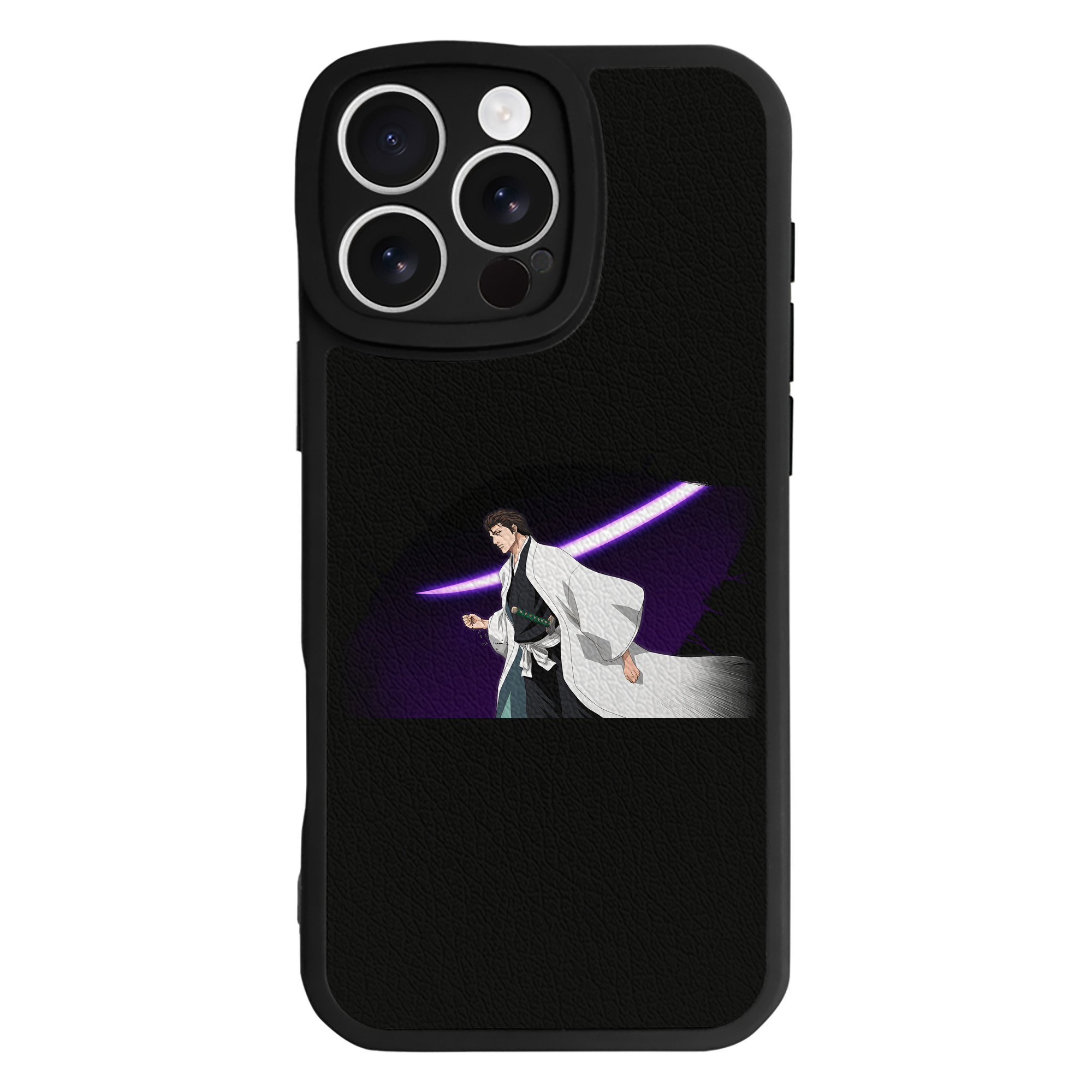 （画像用） ブリーチ 藍染 惣右介（あいぜん そうすけ） BLEACH Aizen Sousuke 【iPhone 16シリーズ対応】シリコンスマホケース（レザー調） 材質：シリコン